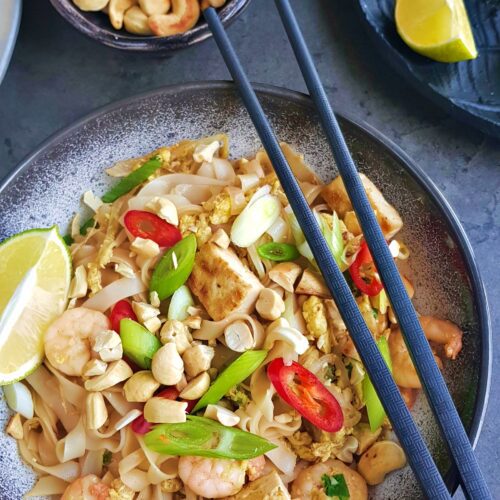 Pad Thai with tofu & prawns