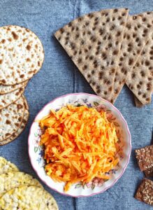 Carrot salad with garlic, and vegan mayo