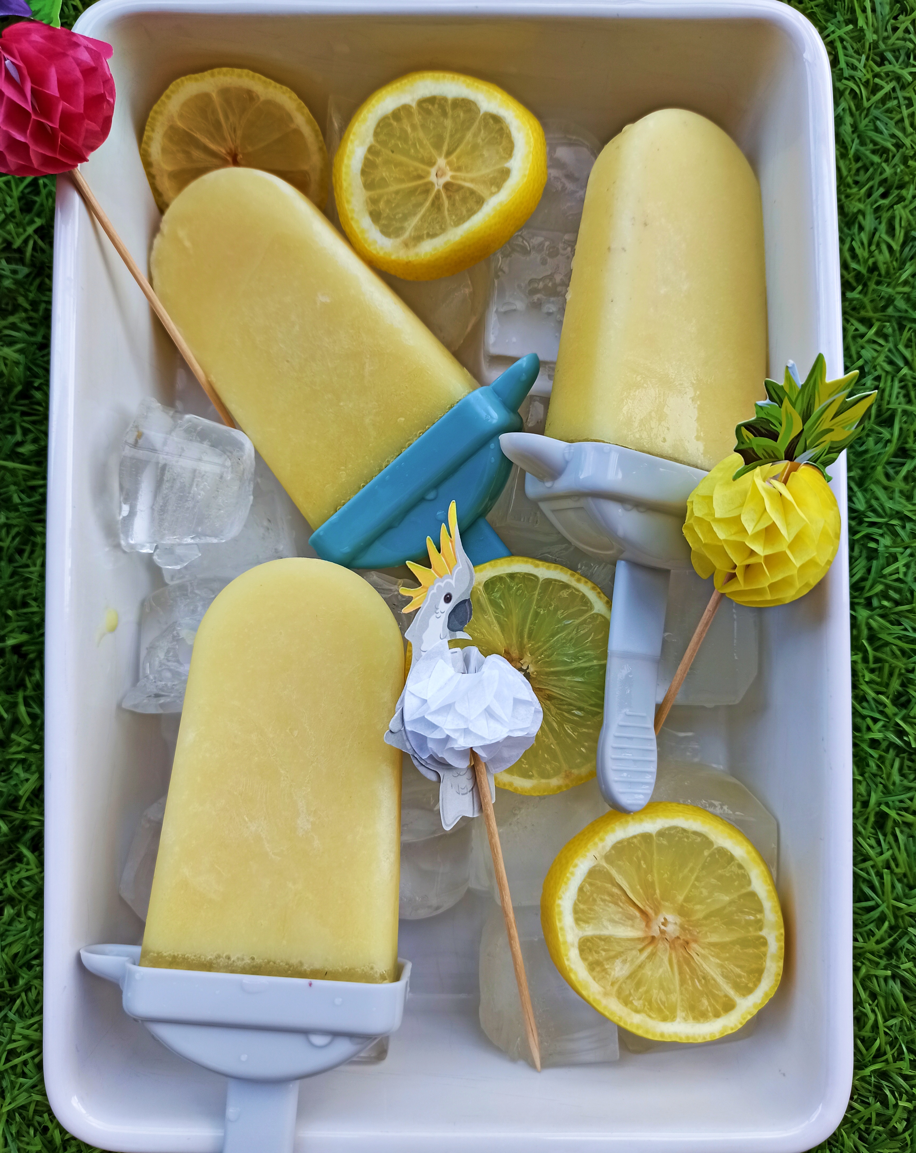 Pineapple coconut popsicles