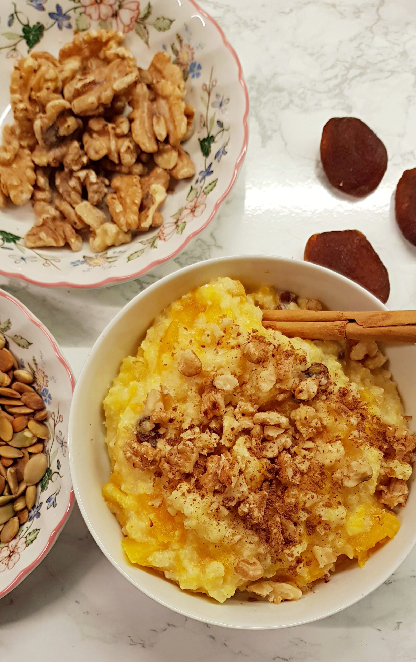 pumpkin porridge with millet and coconut milk