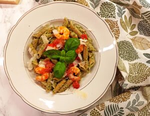 pesto pasta recipe with prawns