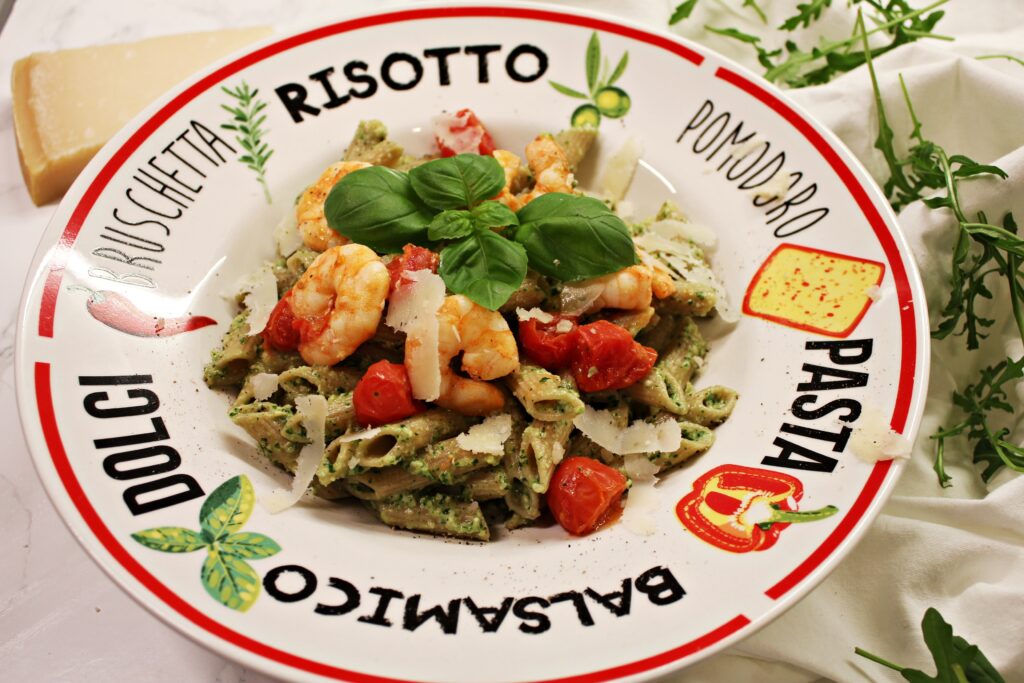 pesto pasta recipe with prawns