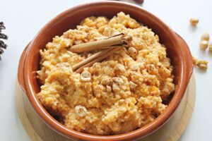 pumpkin porridge with millet and coconut milk