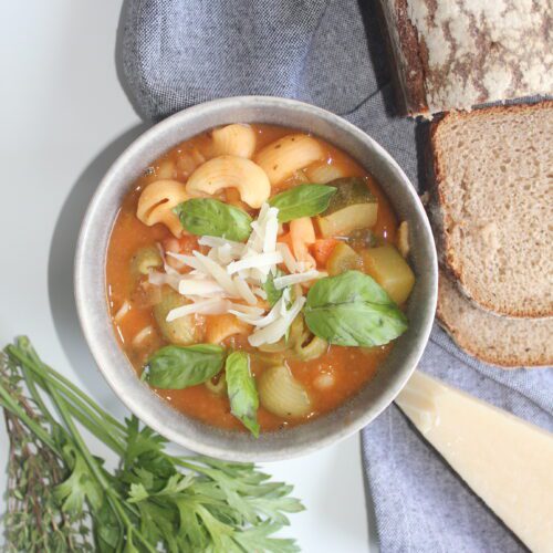 Italian minestrone soup