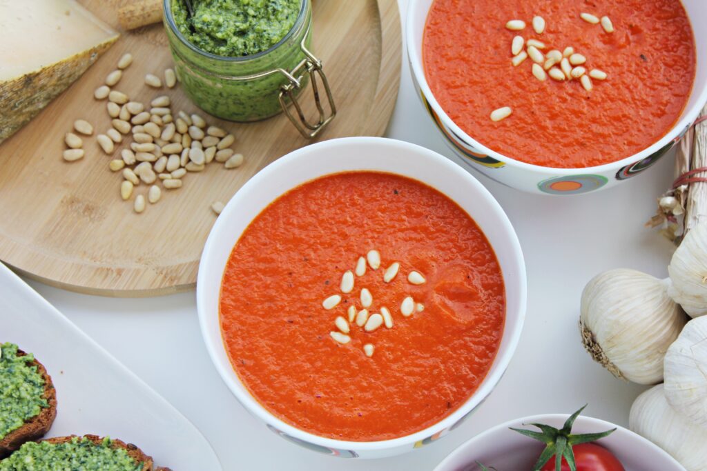 roasted bell pepper and tomato soup