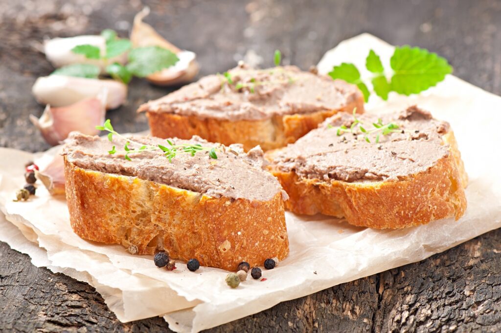 chicken liver and mushroom pate