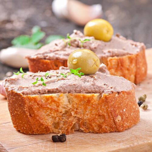 chicken liver and mushroom pate