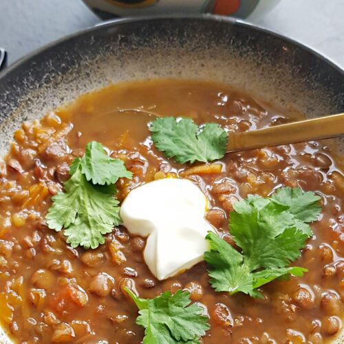 brown lentil soup