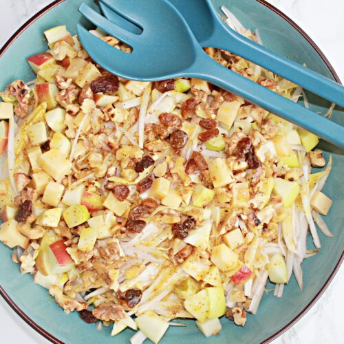 Rustic Chicory and Apple Salad with Walnuts