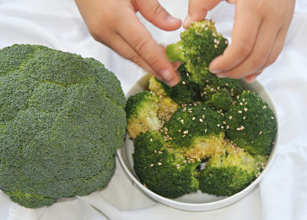 broccoli with garlic and sesame oil