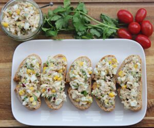 must-have breakfast, tuna salad on toast