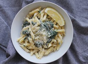 creamy lemon spinach pasta