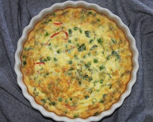 frittata recipe with green peas and feta cheese