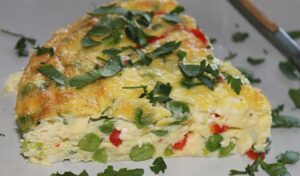 frittata recipe with green peas and feta cheese