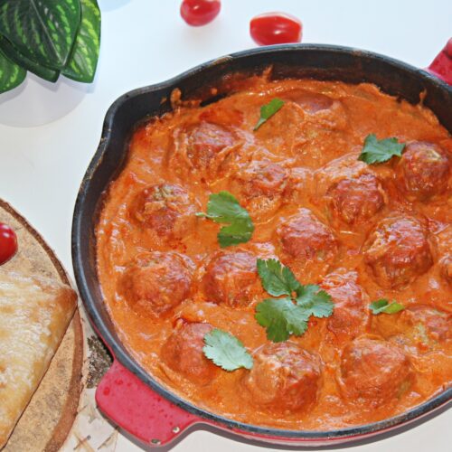 meatballs in creamy tomato sauce