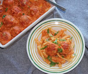 meatballs in creamy tomato sauce