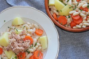 Greek boiled beans recipe (fasolia vrasta)