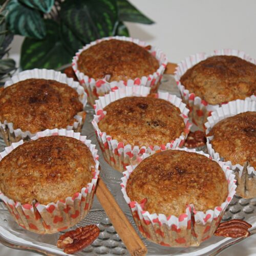 Fluffy Greek Yogurt Muffins fresh out of the oven