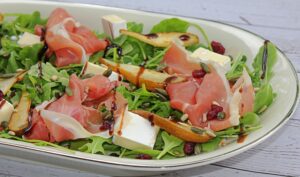 Arugula Salad with Jamón and Caramelized Pears
