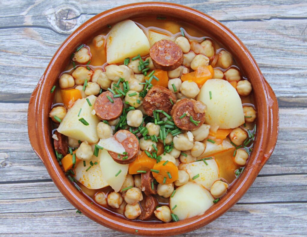 Instant Pot chickpea stew with chorizo