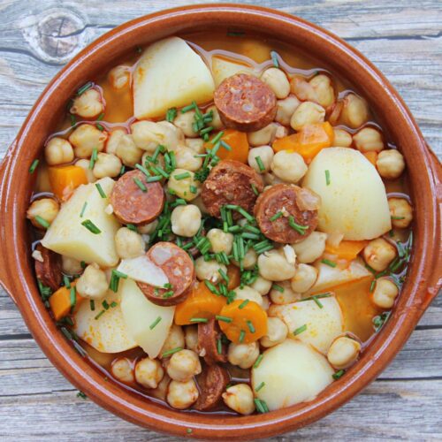 Instant Pot chickpea stew with chorizo