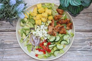chicken salad with mango and avocado