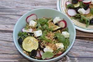 couscous salad with feta and zucchini