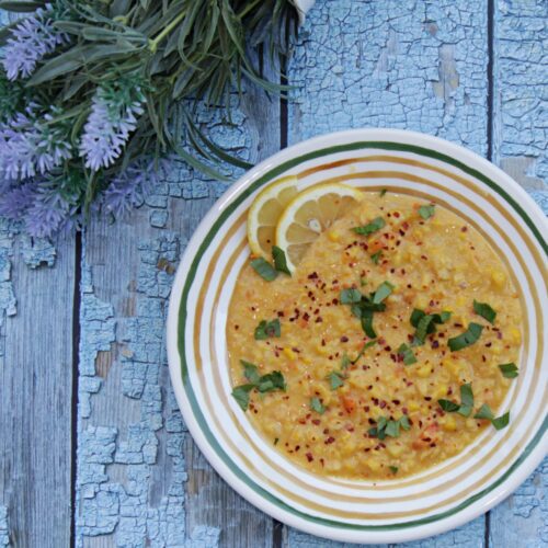 vegan coconut corn chowder