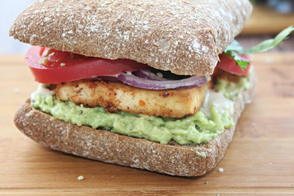 vegan tofu sandwich